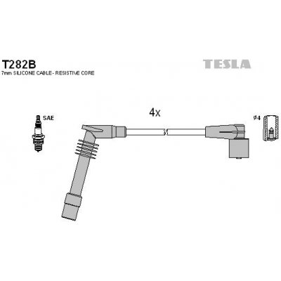 Sada kabelů pro zapalování TESLA T282B – Hledejceny.cz