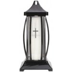 Lampa hřbitovní AMBON skleněná 310g 18x18x39cm – Zbozi.Blesk.cz