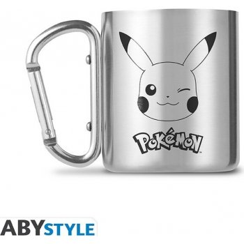 GB eye Hrnek Plecháček Pokémon Pikachu kovový s karabinou 240 ml