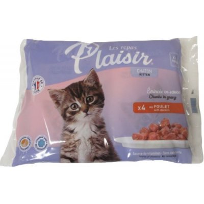 Plaisir cat pro koťata kuřecí 4 x 100 g – Zbozi.Blesk.cz