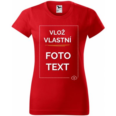Dámské tričko s potiskem Červená – Zboží Dáma