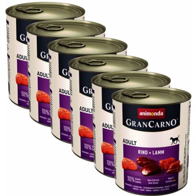 Animonda Gran Carno Original Adult hovězí a jehněčí maso 6 x 0,8 kg – Zboží Mobilmania