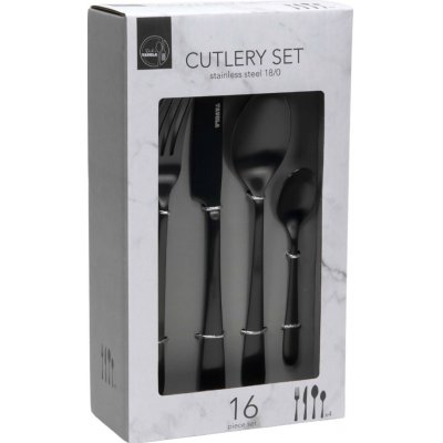 HIT Sada příborů TAVOLA 16ks černá – Hledejceny.cz