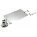 Flamingo hračka zrcátko kov hranaté 9 x 15.5 cm zvonek – Zboží Dáma