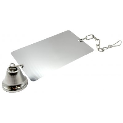 Flamingo hračka zrcátko kov hranaté 9 x 15.5 cm zvonek – Zboží Dáma