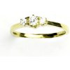 Prsteny Čištín žluté zlato čirý zirkon prstýnek ze zlata T 1222