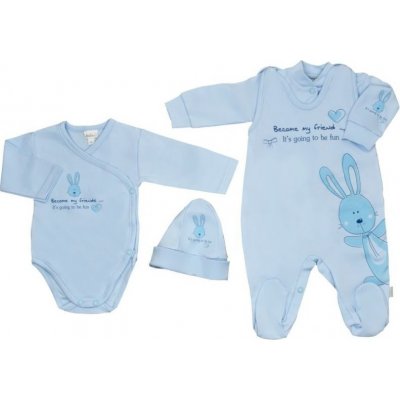 G-baby 4-dílná soupravička do porodnice Loving bunny modrá – Sleviste.cz