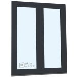 KÖMMERLING balkonové dveře 70 AD O+OS klapačka levé antracit/bílá 150 x 210 cm jednostranná klika + madýlko + PVC rám – Hledejceny.cz