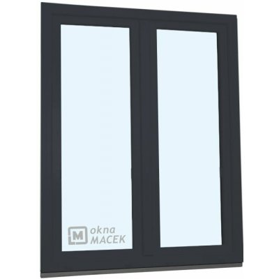 KÖMMERLING balkonové dveře 70 AD O+OS klapačka levé antracit/bílá 150 x 210 cm jednostranná klika + madýlko + PVC rám – Hledejceny.cz