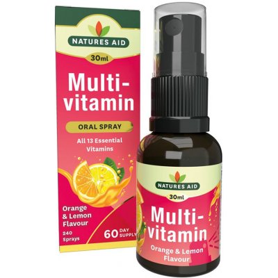 Natures Aid Multivitamin Daily Oral Spray Lemon & Orange 30 ml – Hledejceny.cz