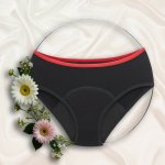 Repetky Menstruační kalhotky pro střední menstruaci klasický střih nanostříbro černé – Zboží Dáma