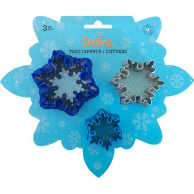 Vykrajovátka sněhové vločky, 3 ks 7-5-4 x 2cm Decora – Sleviste.cz