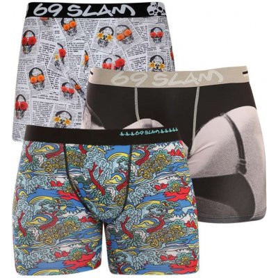 69SLAM 3pack pánské boxerky fit mix