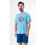 Boss pánské pyžamo krátké modré – Zboží Dáma