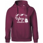 Vylezu všude hory Oversized mikina dámská Moon kratší + širší Fuchsiová – Sleviste.cz