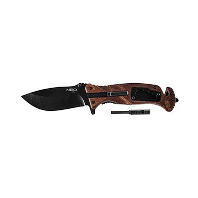 Neo Tools Skládací nůž Survival, nerezová ocel, 220mm, 90mm, spona na opasek – Zboží Mobilmania