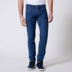 Džíny pro plnější postavu s tvarovaným pasem a 5 kapsami modrá – Zboží Dáma