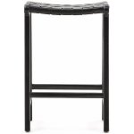 Kave Home Calixta 67 cm černá kožená – Zboží Mobilmania