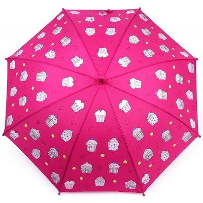 Dětský deštník měnící barvy cupcake růžový
