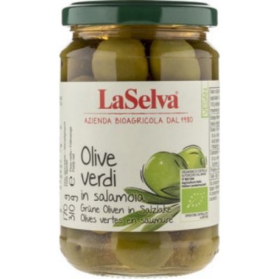 LaSelva Bio Zelené olivy v soli 6 x 310 g