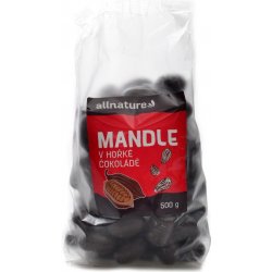 Allnature Mandle v hořké čokoládě 500 g