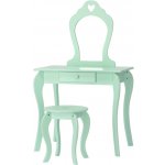 Pro-Tech shop kosmetický stolek se zrcadlem a stoličkou 62249 PHO3549 mátový – Zboží Dáma