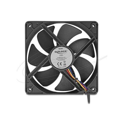 Delock Axial Fan 24 V DC 120 x 120 x 25 mm Black 67303 – Hledejceny.cz