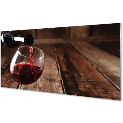 akrylový obraz Desky sklenice na víno 100x50 cm – Zboží Mobilmania