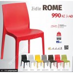 Odolná plastová židle ROME stohovatelná pro vniřní i vnější využití ITTC Stima ROME (Polypropylen rosso) – Hledejceny.cz