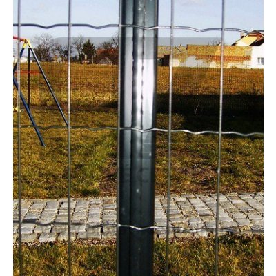 Plotový sloupek CLIP poplastovaný 2000 mm s montážním nosem | kruhový profil Ø 48 mm | antracit – Zbozi.Blesk.cz