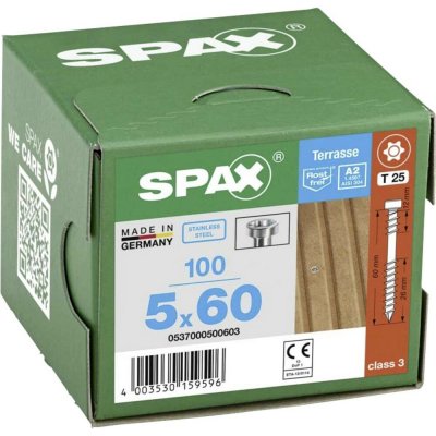 SPAX 0537000500603 R 88192 Zylinderkopf T-STAR šroub do dřeva 5 mm 60 mm T-STAR plus nerezová ocel A2 100 ks – Hledejceny.cz