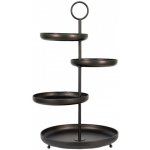 clayre eff Kovový etažér 4 VRSTVY 46*41*75 CM ČERNý kovový – Zboží Dáma