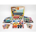 Mamido Puzzle Magnetická kniha dopravní prostředky 66 dílů MT1563 – Zboží Mobilmania