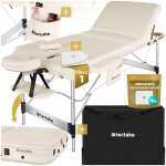 Tectake 405587 3 zóny masážní lehátko s 5cm polstrováním a hliníkovým rámem béžová 78 cm – Sleviste.cz