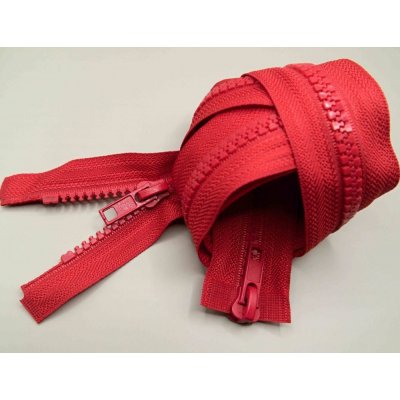 Protisměrný kostěný zip - délka (65 - 150 cm) - různé barvy 100 cm Šedá – Zboží Dáma