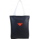 Velká modrá měkká shopper dámská kabelka s látkovými uchy S211 – Zboží Dáma