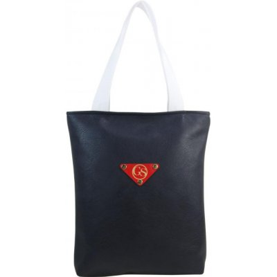 Velká modrá měkká shopper dámská kabelka s látkovými uchy S211 – Zboží Dáma