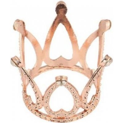 Dortisimo Nejedlá dekorace kovová Koruna růžovo-zlatá mini – Sleviste.cz