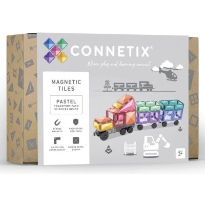 Connetix Pastel Transport 50 ks – Zboží Živě