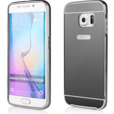 Pouzdro QULT Case Samsung G920 S6 Edge - LUXURY+GLASS MIRROR - šedé