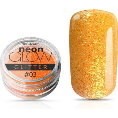Silcare Ozdobný prášek Neon Glow Glitter 03 Orange 3 g