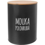 Orion dóza plech dřevo Mouka polohrubá dekor Black 2,3 l – Zbozi.Blesk.cz