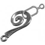 Háčkové zapínání starostříbrné, 26+16 mm (2 sety) – Zboží Dáma