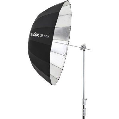 Hluboký stříbrný parabolický deštník Godox UB-105S (105cm) – Zbozi.Blesk.cz