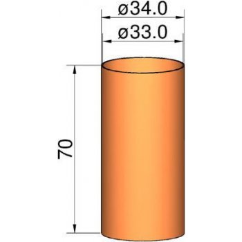Klima Spojka 35mm trubek pr. 34mm x 70mm