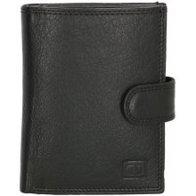 Kožená peněženka Double-d s přezkou černá