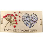 Dřevěná dárková karta na peníze ke svatbě ♥️ – Zboží Dáma