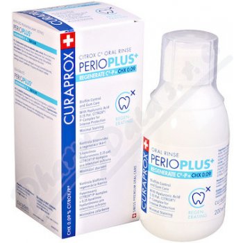 Curaprox Perio Plus+ Regenerate ústní voda (0,09% CHX + HA) 200 ml