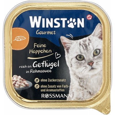 Winston Cat Gourmet drůbeží ve smetanové omáčce 100 g – Sleviste.cz