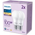 Philips 2x LED žárovka E27 A67 13W = 100W 1521 lm 2700K teplá bílá – Hledejceny.cz